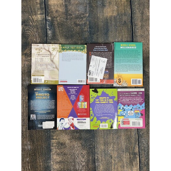 Lot Of 8 Kids Chapter Books! Press Start, Holes, Magic Treehouse, Paperboy! - Picture 4 of 4